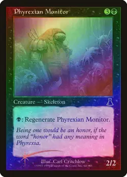 Phyrexian Monitor FOIL Urza's Destiny HEAVILY PLD Black Common MTG CARD ABUGames - Image 1