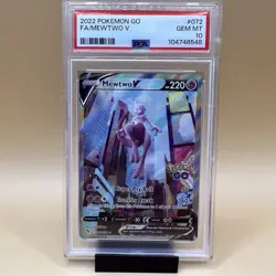 PSA 10 Mewtwo V 072/078 Pokemon Go Full Art Holo Graded Pokemon Card - Image 1