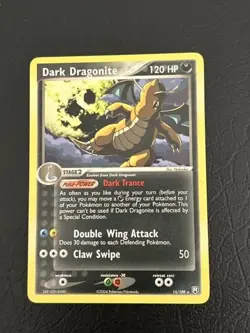 Pokemon Dark Dragonite TCG Holo Rare Card 15/109 Ex Team Rocket Stamp - Image 1