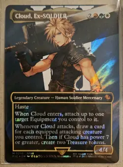 Magic MTG Final Fantasy Cloud, Ex-Soldier (SURGE FOIL) 0210 - Image 1