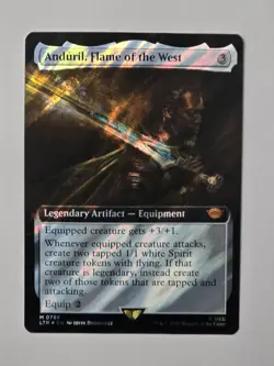 MTG Anduril, Flame of the West (Extended Art) (Surge Foil) - (LTR) #786 NM - Image 1