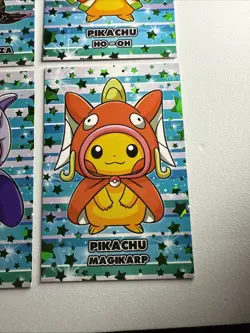Rare Green Star Pokemon Card Database Christmas Set Poncho Pikachu  FULL SET! - Image 10
