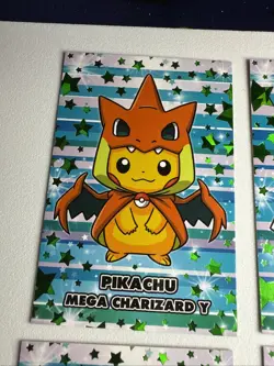 Rare Green Star Pokemon Card Database Christmas Set Poncho Pikachu  FULL SET! - Image 2