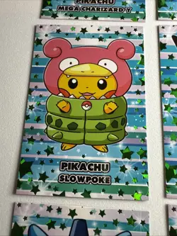Rare Green Star Pokemon Card Database Christmas Set Poncho Pikachu  FULL SET! - Image 5