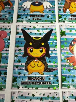 Rare Green Star Pokemon Card Database Christmas Set Poncho Pikachu  FULL SET! - Image 6