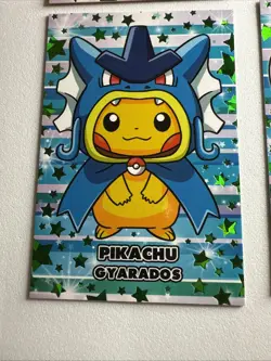Rare Green Star Pokemon Card Database Christmas Set Poncho Pikachu  FULL SET! - Image 8