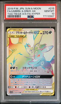 PSA10 215/173 HR Blacky & Darkrai Pokemon Card Game Japanese - Image 1