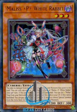 Yugioh CRBR-EN015 Maliss (P) White Rabbit : Ultra Rare Card  1st Edition - Image 1