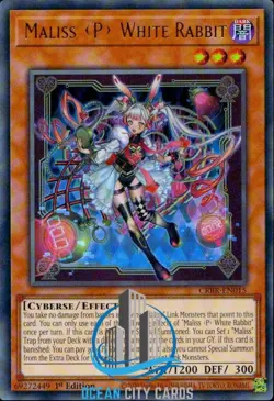 Yugioh CRBR-EN015 Maliss (P) White Rabbit : Ultra Rare Card  1st Edition - Image 3