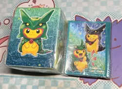 Pokémon Card SEALED Pikachu in the Rayquaza Poncho SLEEVES AND CARD BOX ONLY - Image 1