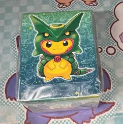 Pokémon Card SEALED Pikachu in the Rayquaza Poncho SLEEVES AND CARD BOX ONLY - Image 2