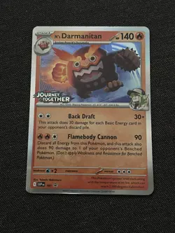 N's Darmanitan Promo SVP 181, Journey Together, Pre Release Stamp Pokémon Card - Image 1
