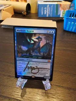MTG English Murktide Regent NM Foil Promos: Prerelease Cards Signed by Artist - Image 1