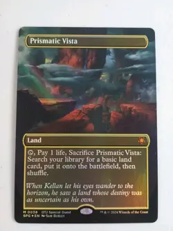 Magic the Gathering Prismatic Vista Foil Borderless Outlaws 0038  NM MTG - Image 1