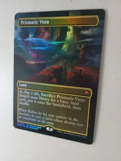Magic the Gathering Prismatic Vista Foil Borderless Outlaws 0038  NM MTG - Image 4