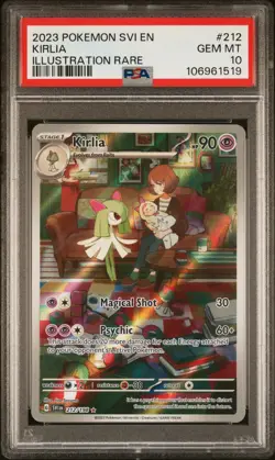 2023 POKEMON SVI EN-SCARLET & VIOLET 212 KIRLIA ILLUSTRATION RARE PSA 10 - Image 1