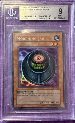 1x MISPRINT Morphing â€œJinzoâ€ Jar TP2-001 Tournament Pack Unlimited BGS 9 YuGiOh - Image 1