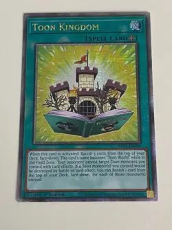 Yugioh Toon Kingdom x 3 - 1st QCR Quarter Century Secret Rare NM - Free Holo - B - Image 2