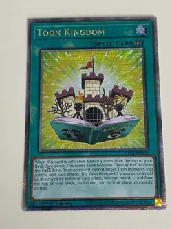 Yugioh Toon Kingdom x 3 - 1st QCR Quarter Century Secret Rare NM - Free Holo - B - Image 4