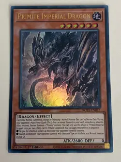 Yugioh Primite Imperial Dragon ROTA - 1st Edition Ultra Rare NM - Free Holo - B - Image 1