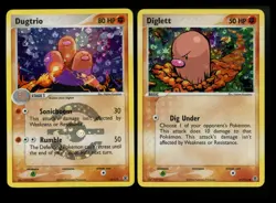Dugtrio 22/112 EX FireRed LeafGreen 2004 Reverse Diglett 61/112 Pokémon Card TCG - Image 1