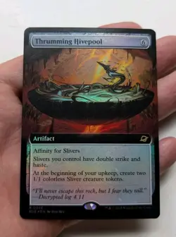 Thrumming Hivepool (Extended Art) Edge of Eternities Foil CARD IN HAND - Image 1