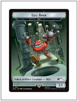 1x Egg Pawn - Myr Token, Secret Lair Sonic, Magic MTG NM - Image 1