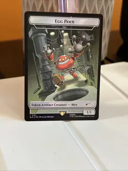 1x Egg Pawn - Myr Token, Foil, Secret Lair Sonic, Magic MTG NM - Image 1