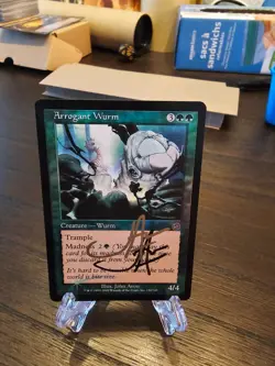 ARROGANT WURM FOIL Torment Magic The Gathering MTG  - Artist Signed - FREE SHIP - Image 1