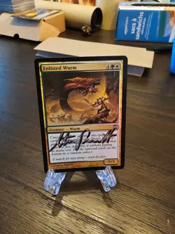 MTG Enlisted Wurm Alara Reborn U Foil Shadow signed by the artist - FRE SHIP - Image 1