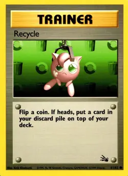 Pokemon Trainer Recycle 61/62 Fossil Set Common Non-Holo 1999 Trading Card - Image 1