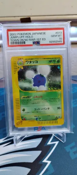 Jumpluff Japanese 1st Ed. Pokemon The Town on No Map PSA 10 GEM MT 2002 - Image 1