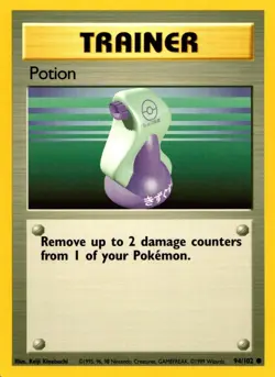 Pokemon Trainer Potion 94/102 Base Set Common Non-Holo 1999 Trading Card - Image 1