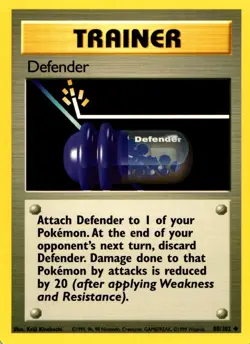 Pokemon Trainer Defender 80/102 Base Set Uncommon Non-Holo 1999 Trading Card - Image 1