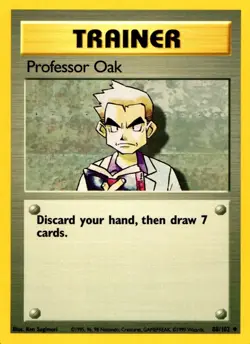 Pokemon Trainer Professor Oak 88/102 Uncommon Non-Holo 1999 Trading Card - Image 1