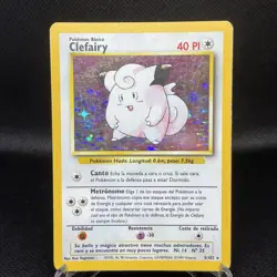 Spanish Clefairy #5 5/102 Base Set Unlimited Holo Vintage WOTC Pokemon Card - MP - Image 1