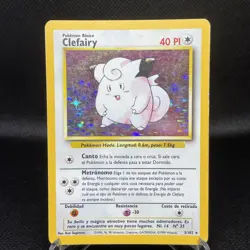 Spanish Clefairy #5 5/102 Base Set Unlimited Holo Vintage WOTC Pokemon Card - MP - Image 15