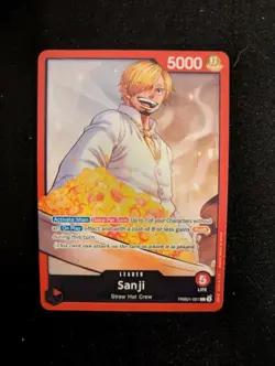 PRB01-001 Sanji : Leader English One Piece TCG Card : PRB01: One Piece Card The - Image 1