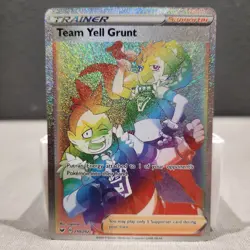 Team Yell Grunt 210/202 Sword & Shield Base Set Secret Rare Holo Pokemon Card - Image 3