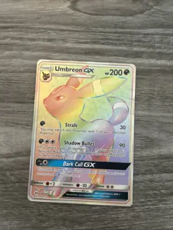 Umbreon GX Holo Rainbow Rare Card 154/149 Secret Base Set - Image 1