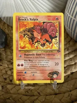 Pokemon Trading Card Brock's Vulpix Gym Challenge 37/132 W Promo Stamp - Image 1