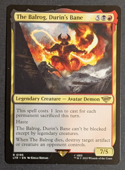 MTG -1x The Balrog Durins Bane - NM - Lord of the Rings: Tales of Middle Earth - Image 10