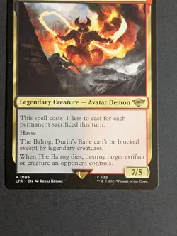 MTG -1x The Balrog Durins Bane - NM - Lord of the Rings: Tales of Middle Earth - Image 6