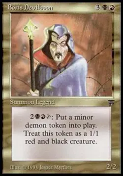 MTG English Boris Devilboon Light Play Normal Legends - Image 1