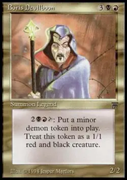 MTG English Boris Devilboon Light Play Normal Legends - Image 2