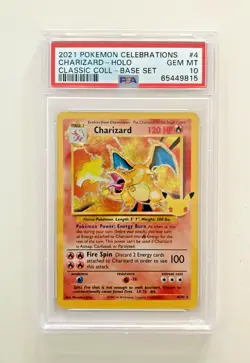Pokemon Card Charizard 25th Holo 4/102 Celebrations ENG Gem Mint PSA 10 - Image 1