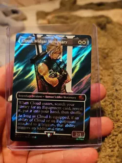 Cloud, Midgar Mercenary (Borderless) (Surge Foil) final fantasy (FIN) Magic card - Image 2