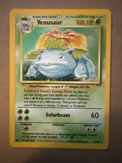 Pokemon Venusaur Base Set Holo Card 15/102 LP Condition - Image 3