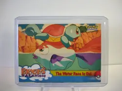 ERROR Pokemon Card The Water Race is on! 47 Pikachu's Vacation Topps 1998 - Image 1