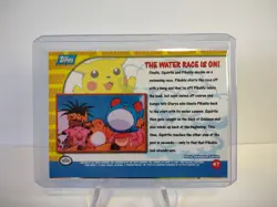 ERROR Pokemon Card The Water Race is on! 47 Pikachu's Vacation Topps 1998 - Image 2